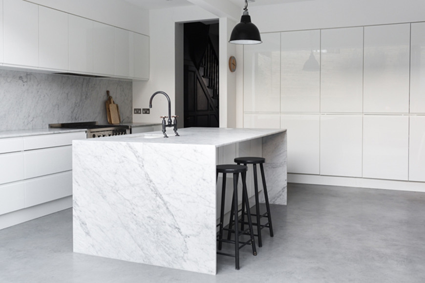 white carrara benchtop