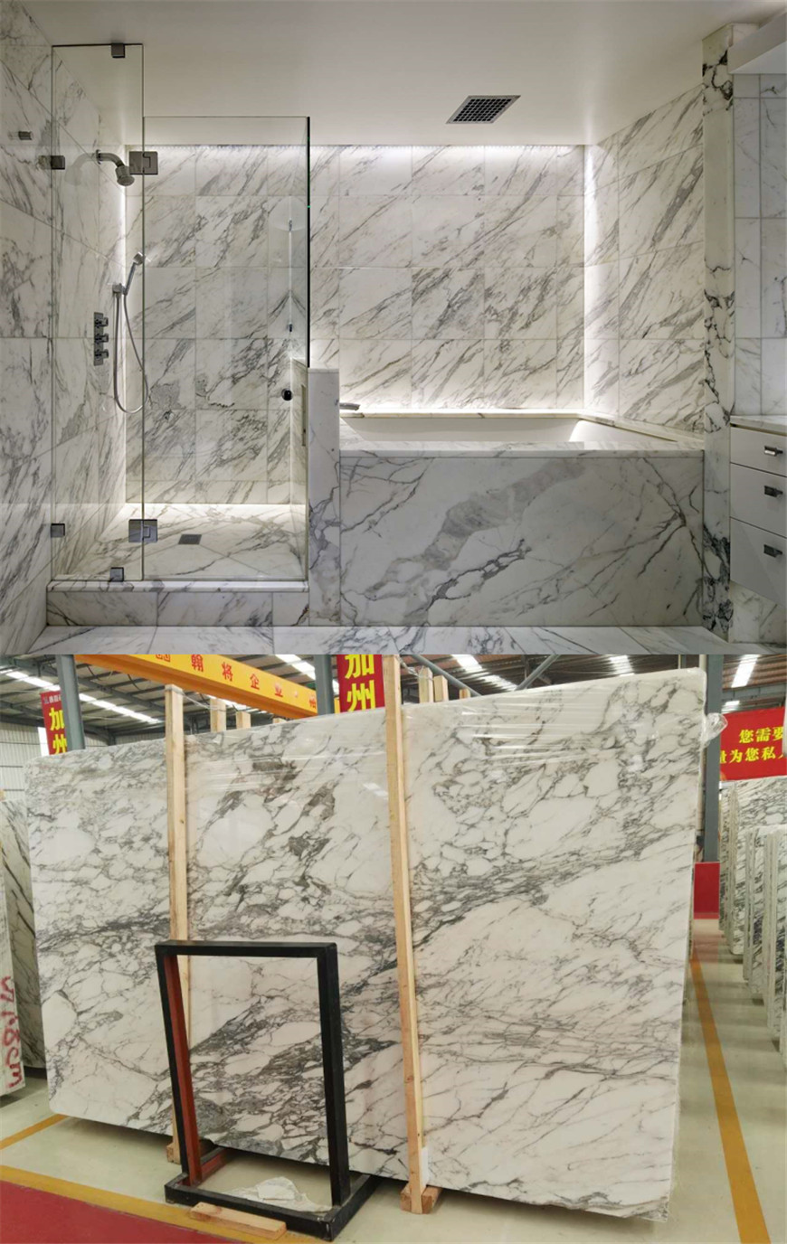 Arabescato marble tiles