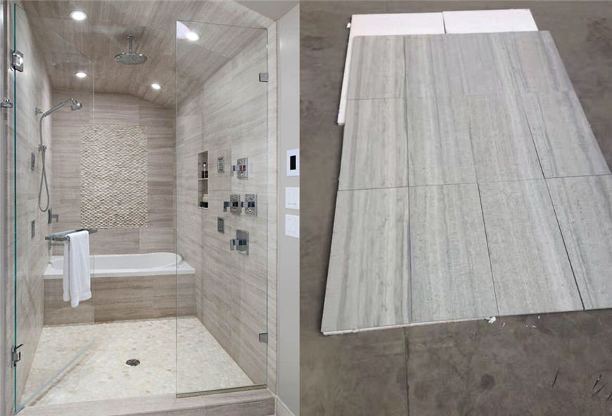 white wood tile