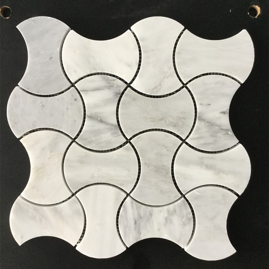 Basket Weave Carrara Marble Tile