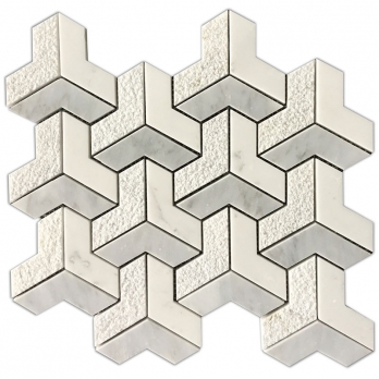 bardiglio waterjet mosaic tiles