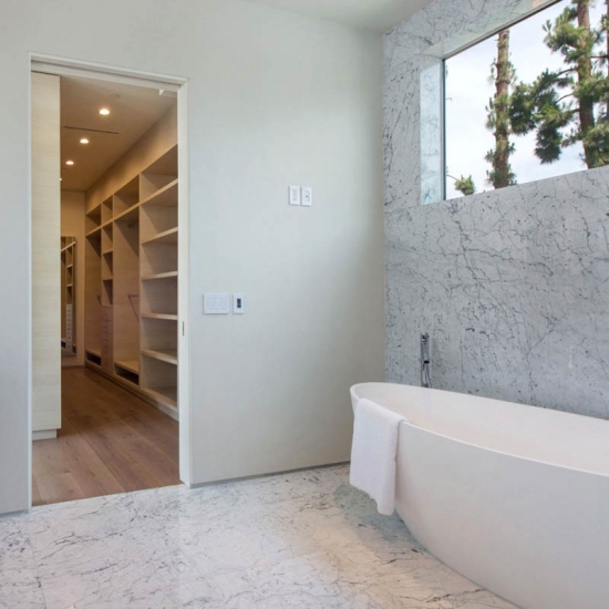 Carrara marble bathroom tile