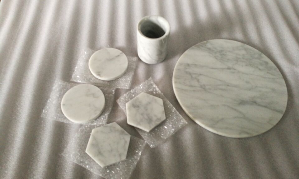 Carrara White marble serving trays- cheese platter